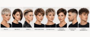 kurzhaarfrisuren damen und herren uebersicht pixie bob undercut fade beispiele