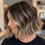 Bob Balayage Frisur mit natürlichen Farbverläufen und modernen Highlights